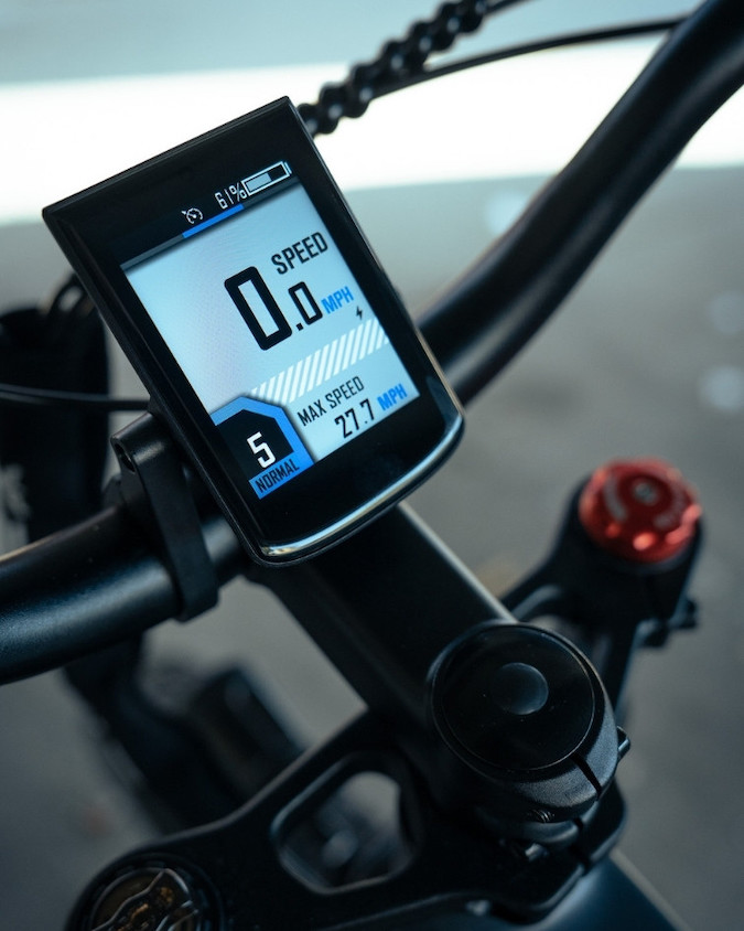 engwe x26 e-bike - data screen