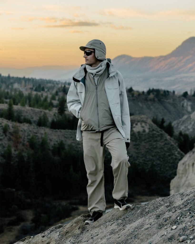 man looking at sunset