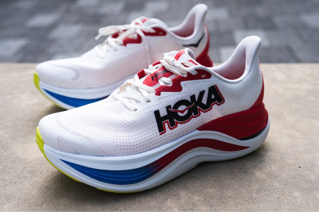 hoka skyward x - red white both