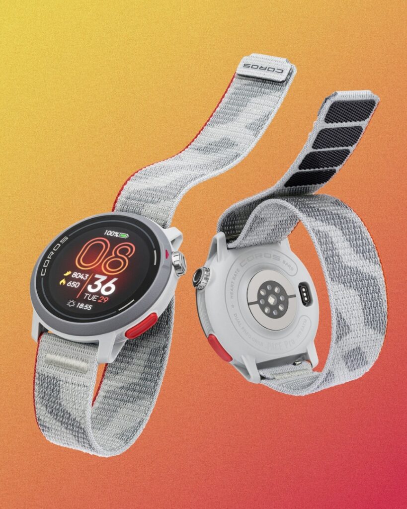coros pace pro - white orange