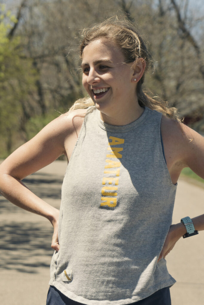 mary cain wearing tracksmith