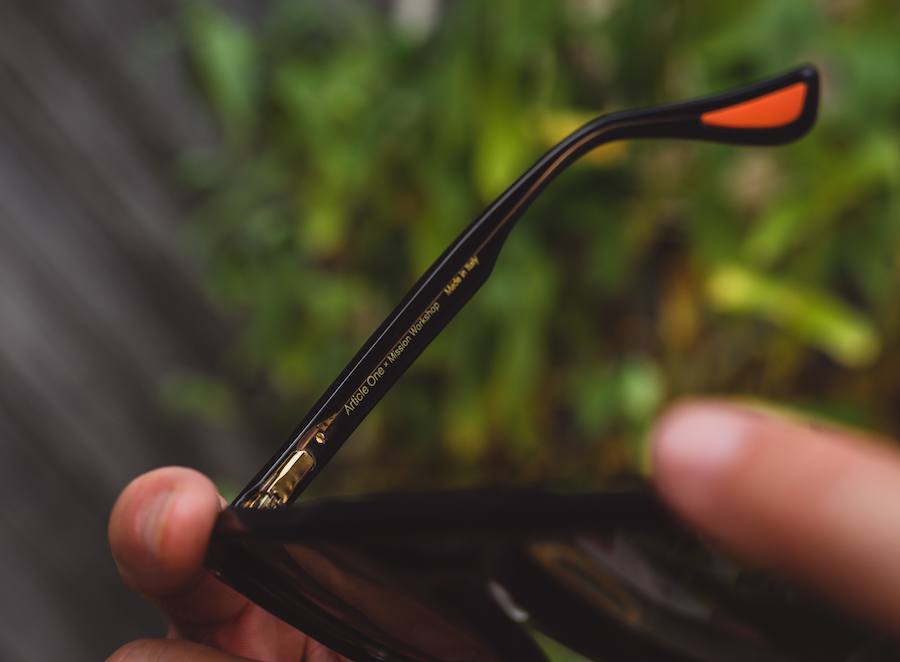 article one mission workshop sunglasses - arm