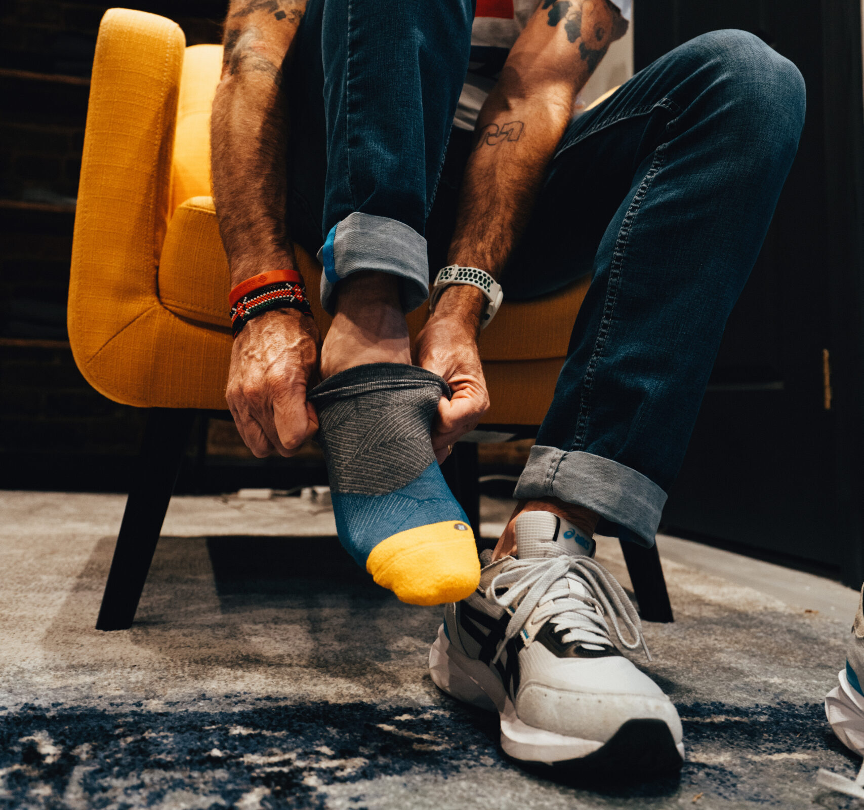 sock asics shoes
