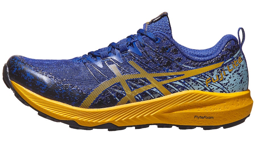 asics fuji lite 2 - blue and yellow