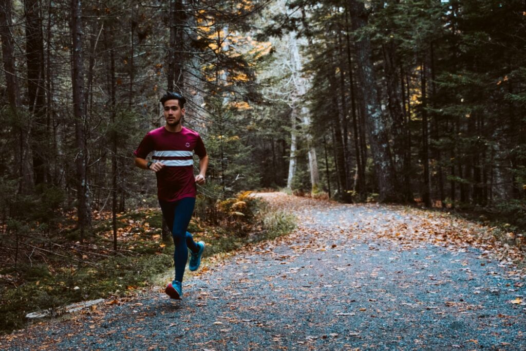Brandon running on a trail