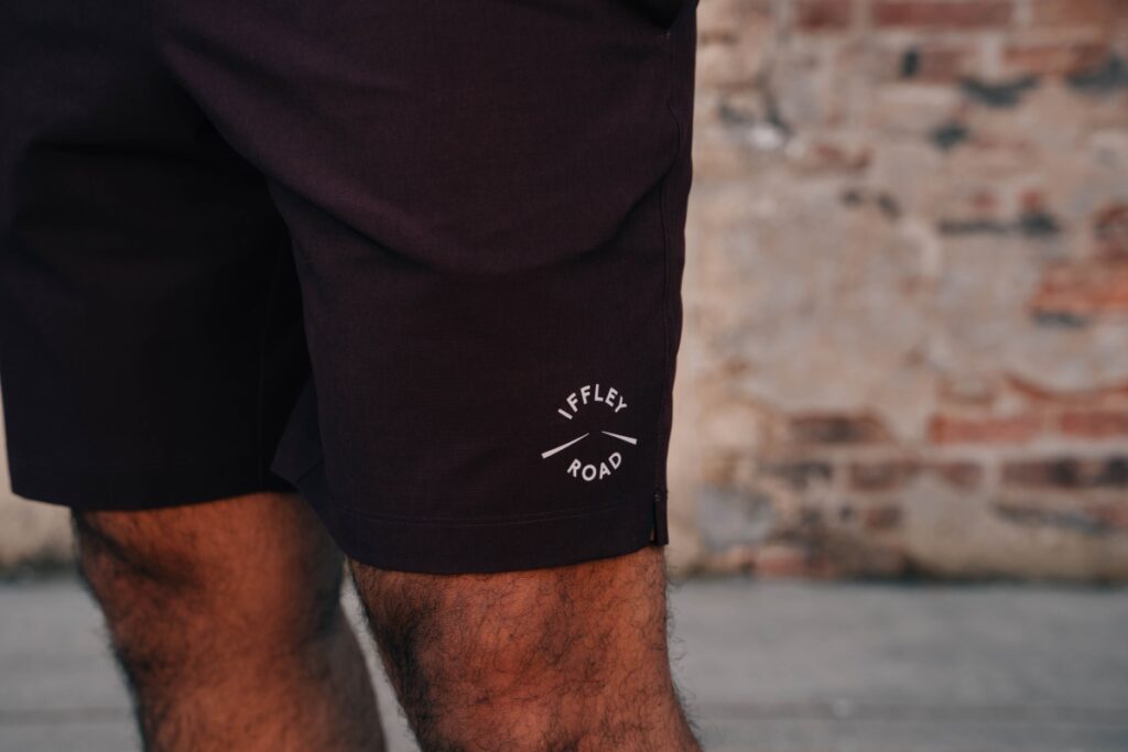 Jarrett wearing the Iffley Road fall shorts