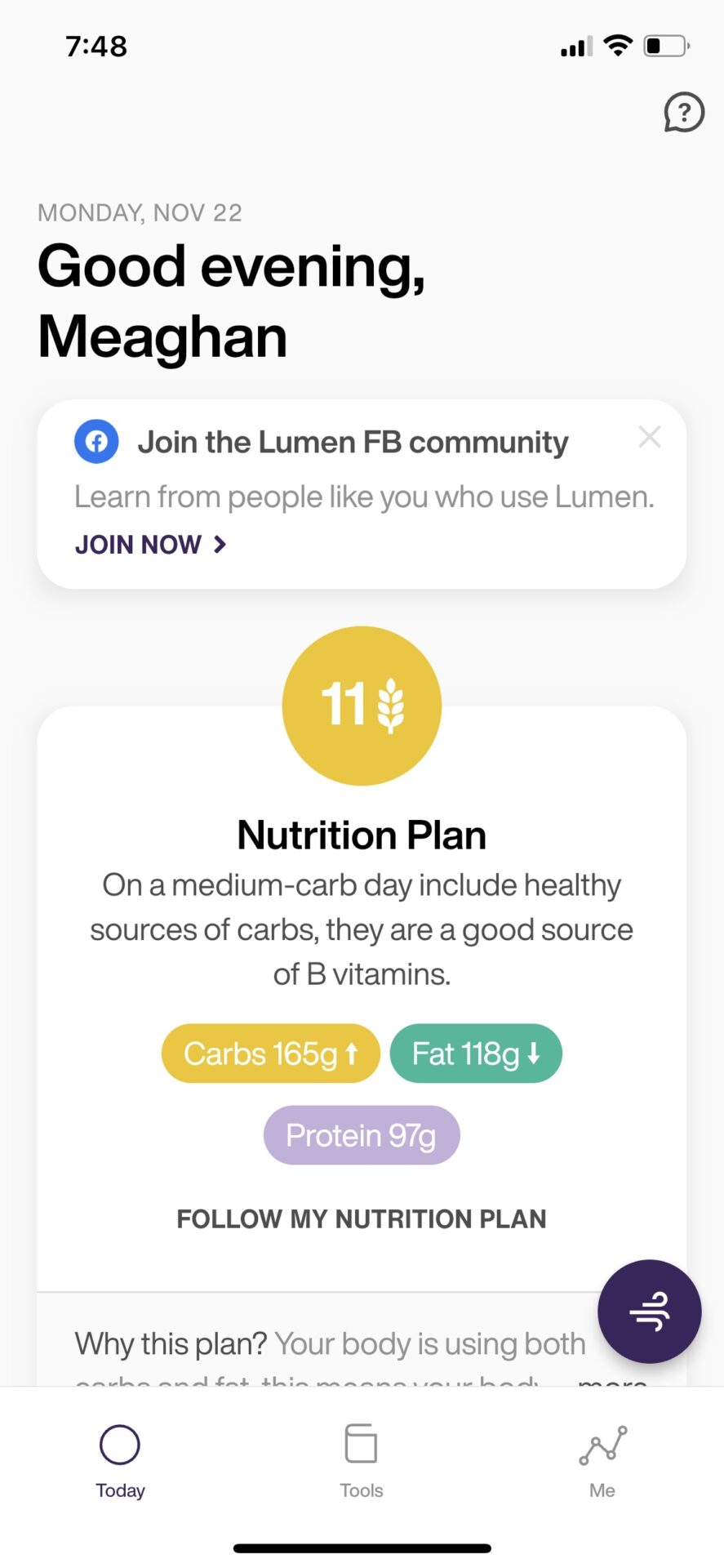 lumen nutrition plan
