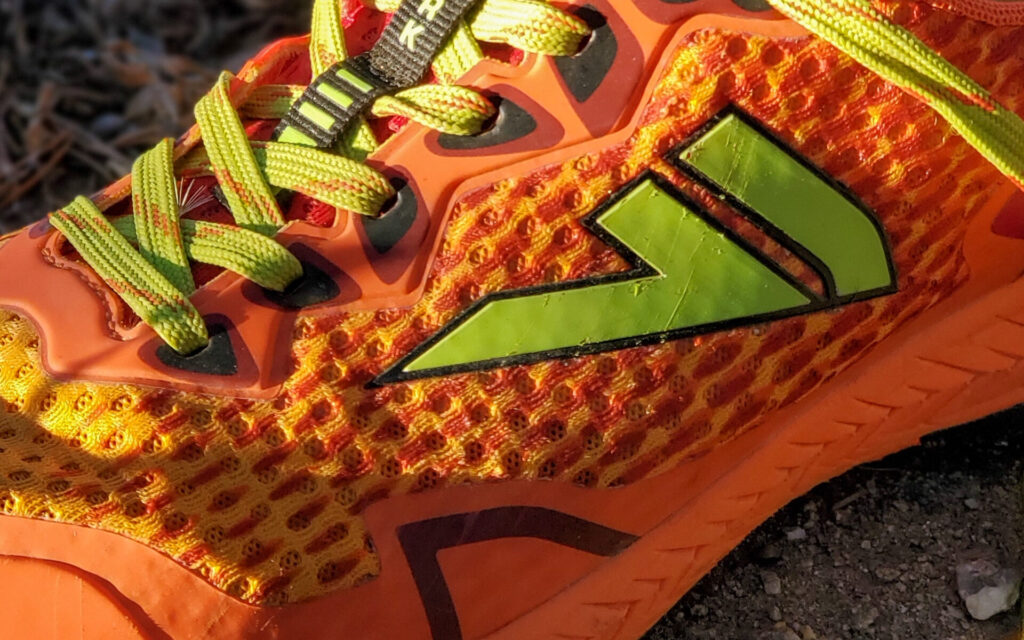 A close up image of the VJ Spark laces and logo