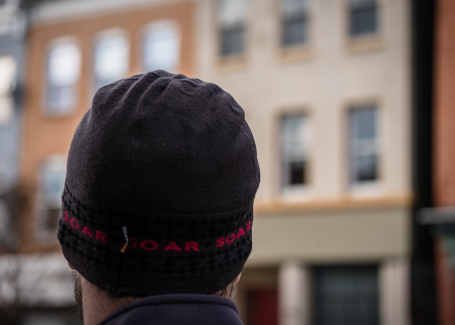 soar jacquard pattern merino beanie
