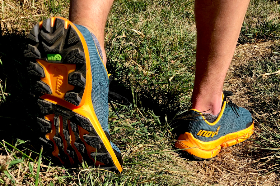 on foot showing outsole and upper