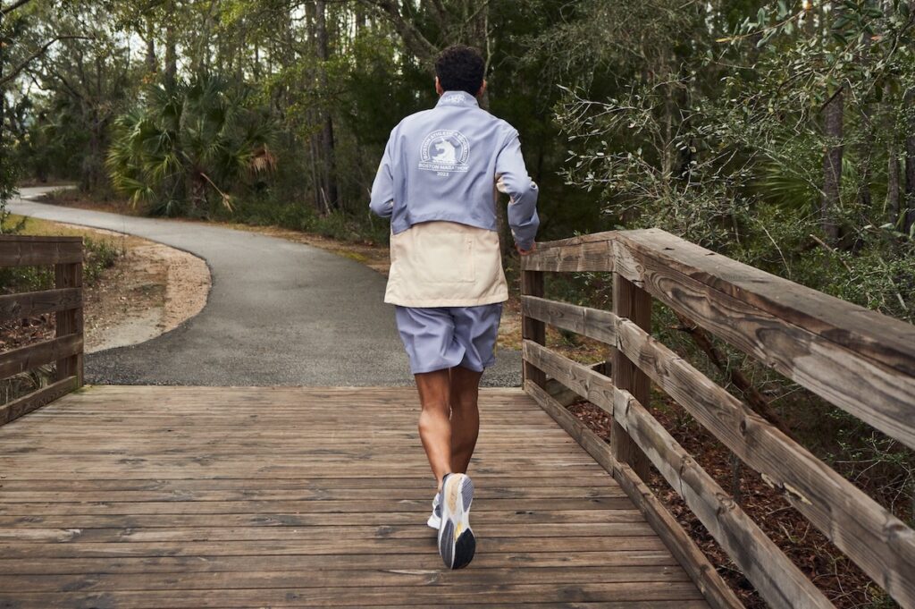 boston marathon celebration jacket - man running