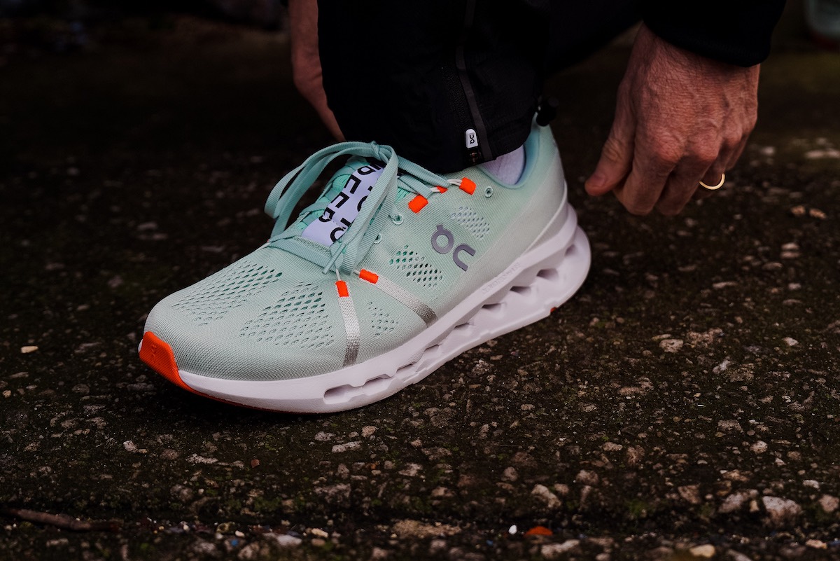 tongue of oncloudsurfer running shoe