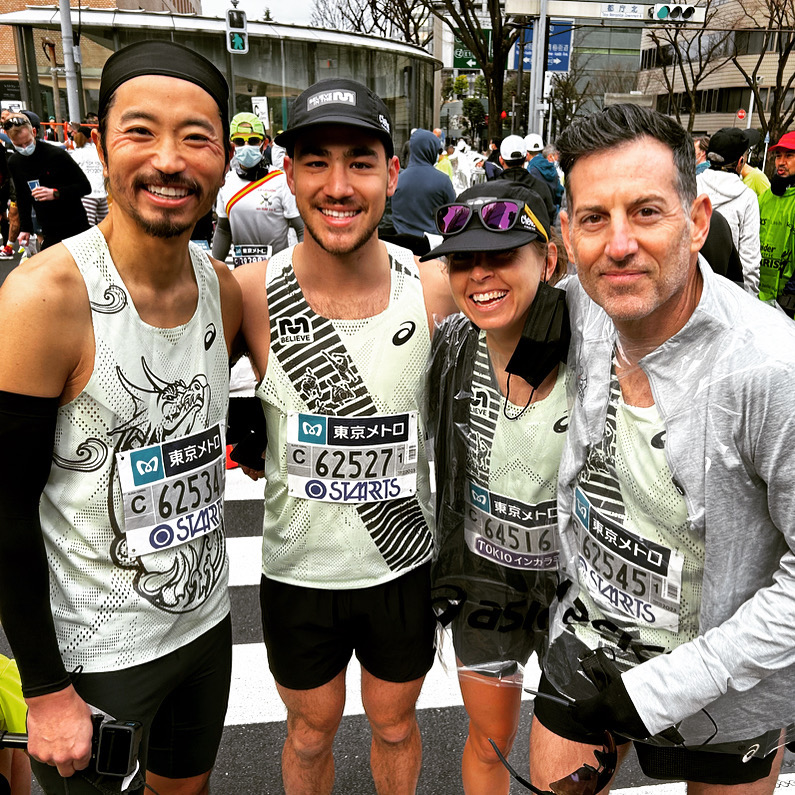 asics singlets at tokyo marathon
