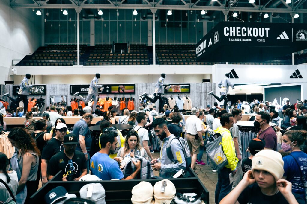 boston marathon expo, crowds