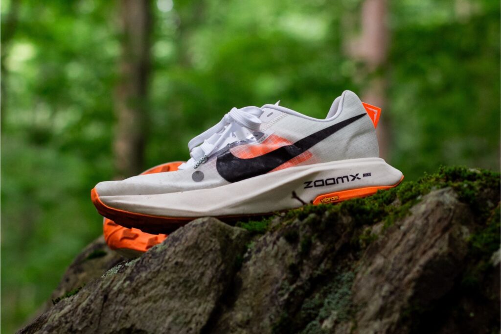 nike ultrafly on a rock