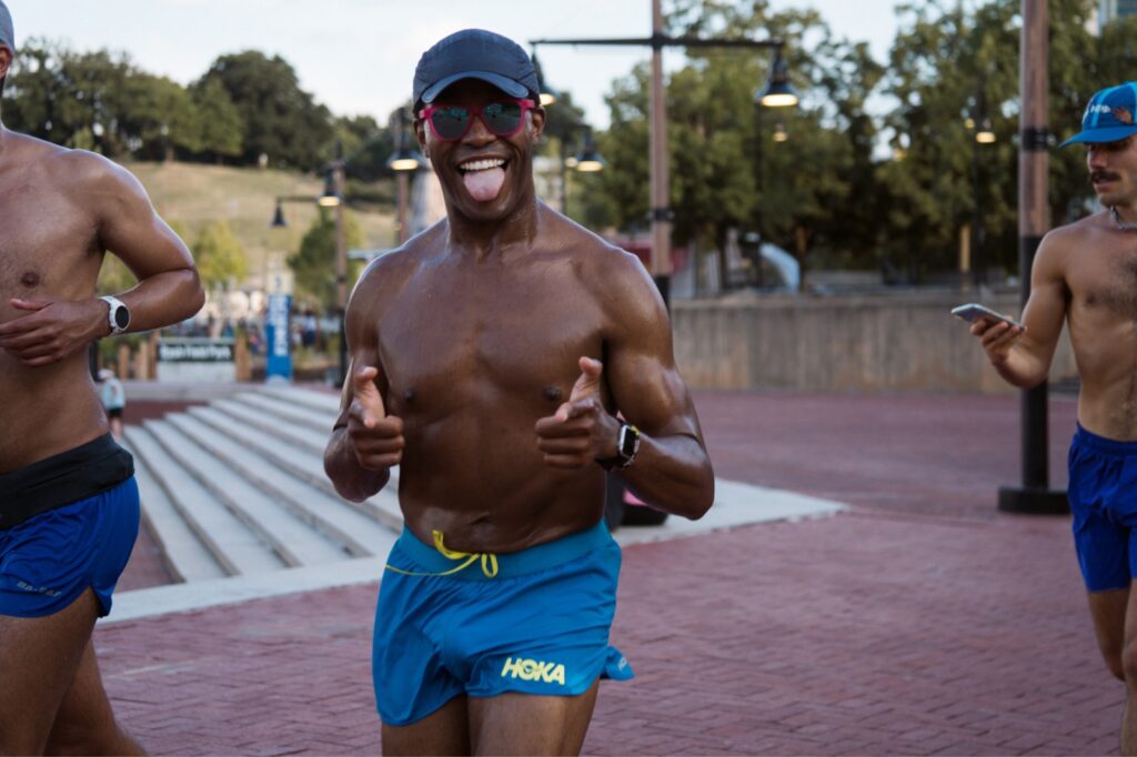 summer running renaldo no shirt