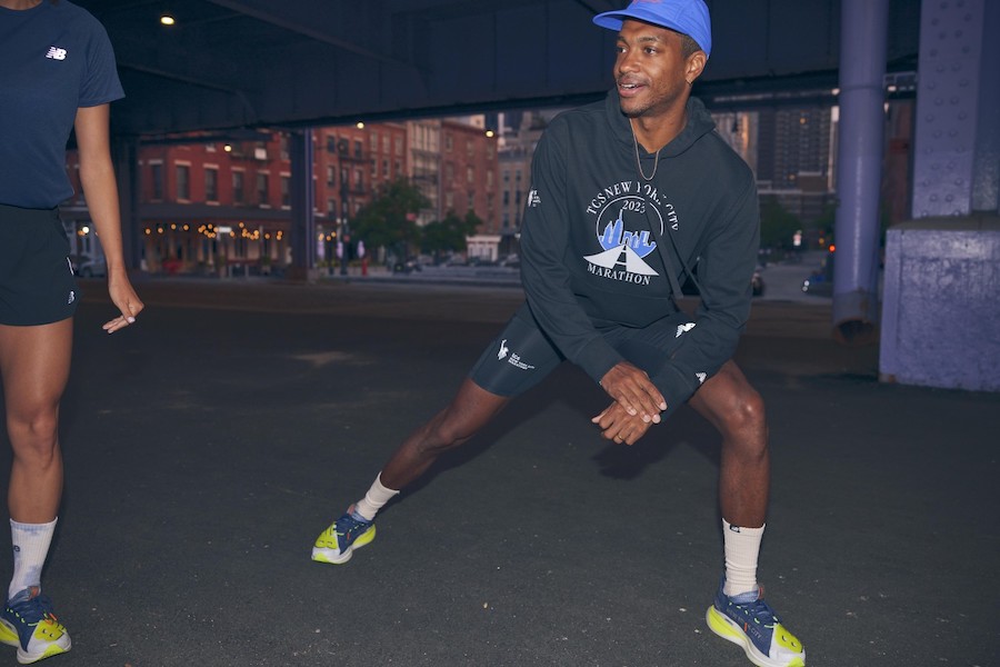 man stretching