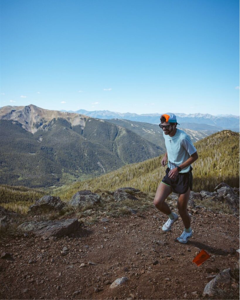 man running on a dirt path