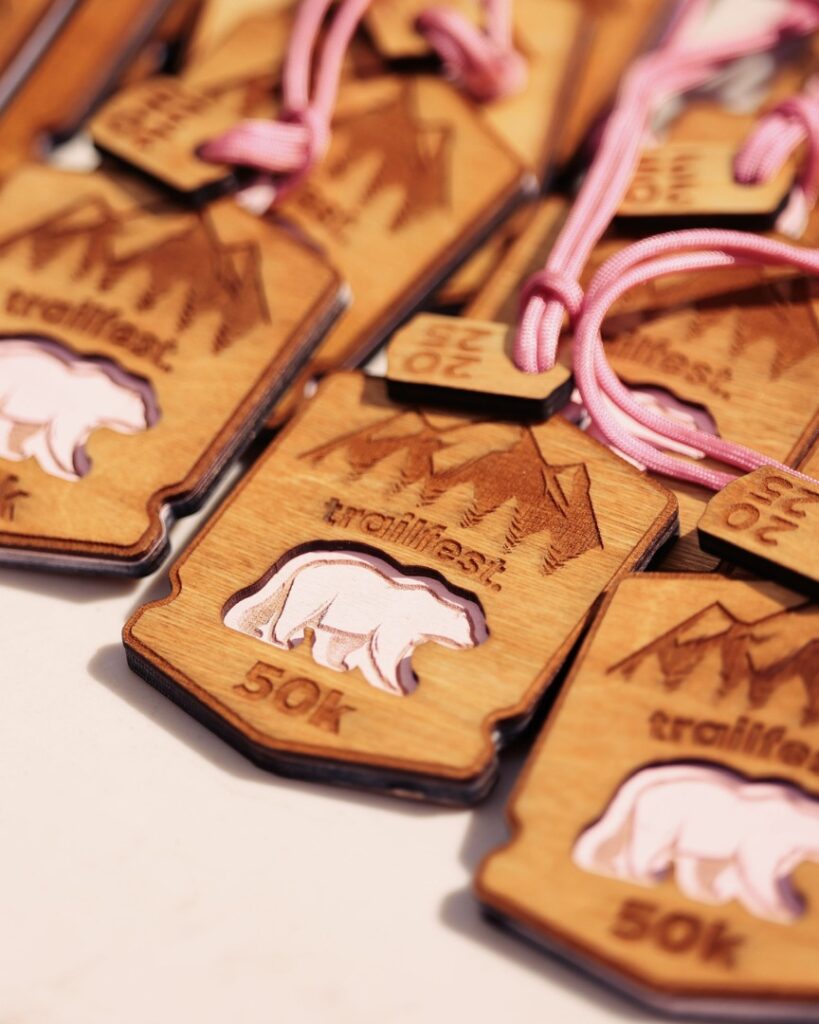 mammoth trailfest - medals on table