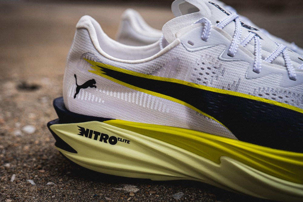 puma deviate nitro elite 4 - heel logo