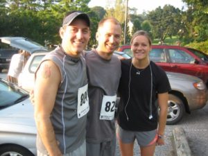 From Left to Right Me, Brodie, Katie before the CCR NCR 20 Miler