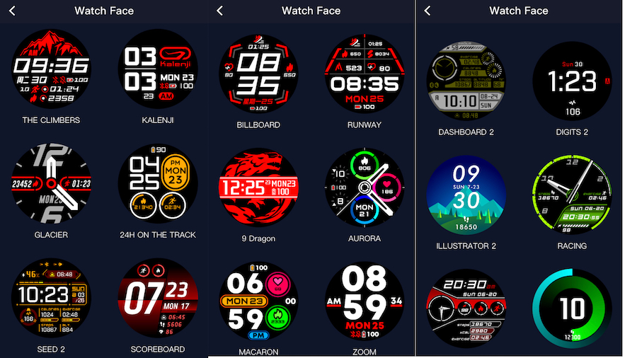 COROS Pace 2 Watch Faces
