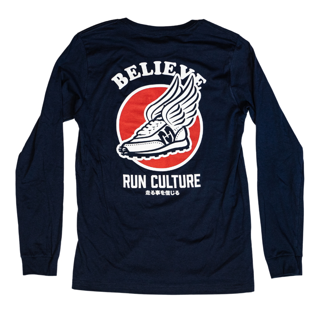 believe run culture shirt