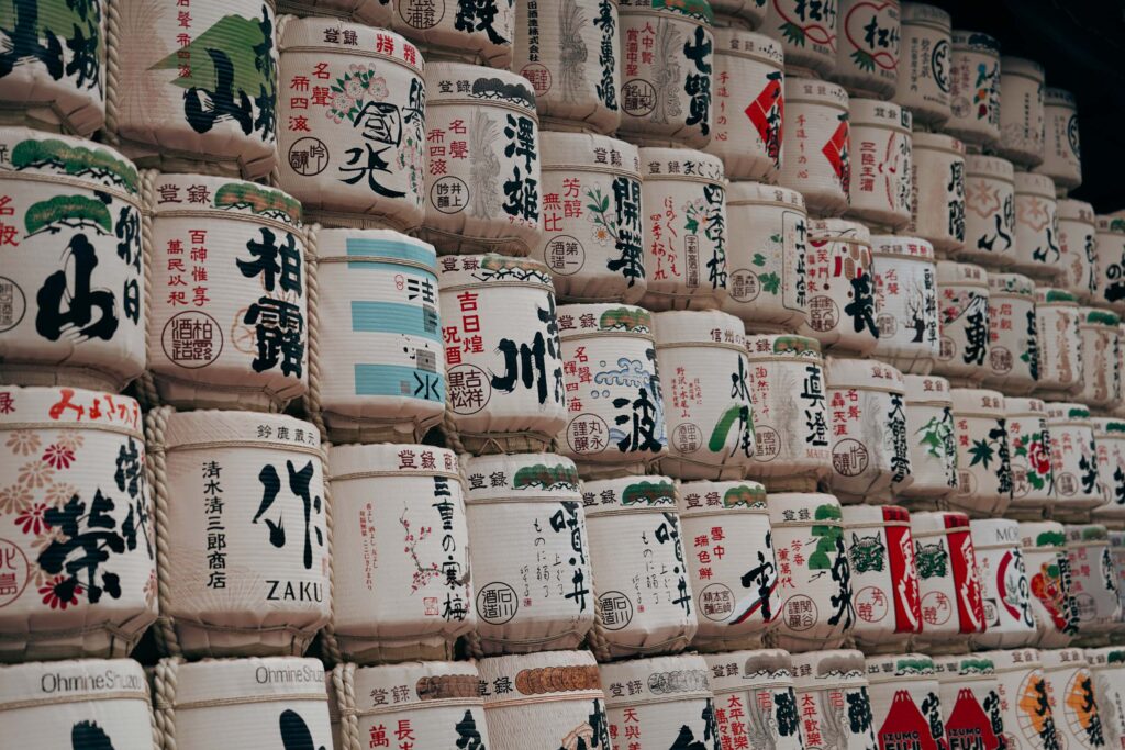 japanese sake barrels