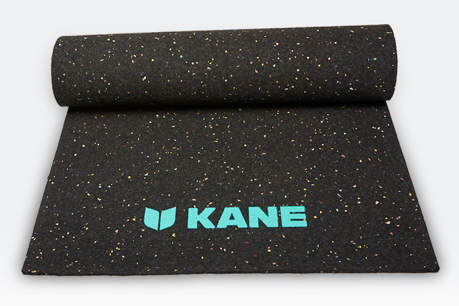 black kane and lava rubber yoga mat