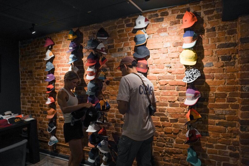 summer grit party - ciele hats on wall