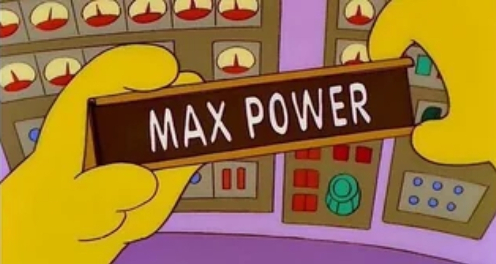 homer simpson max power