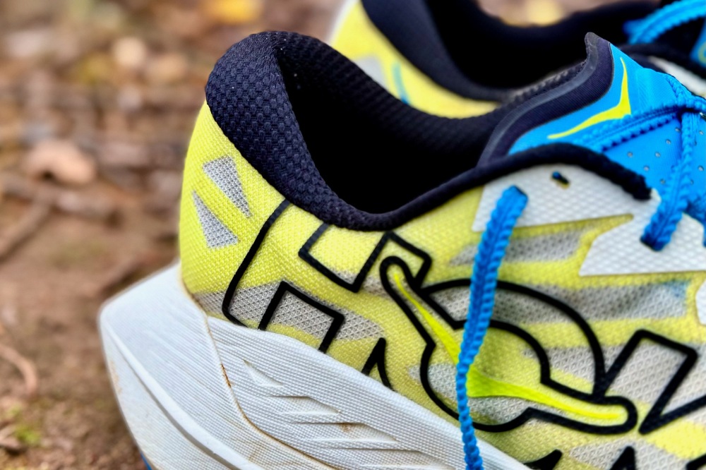 hoka rocket x trail - heel lateral