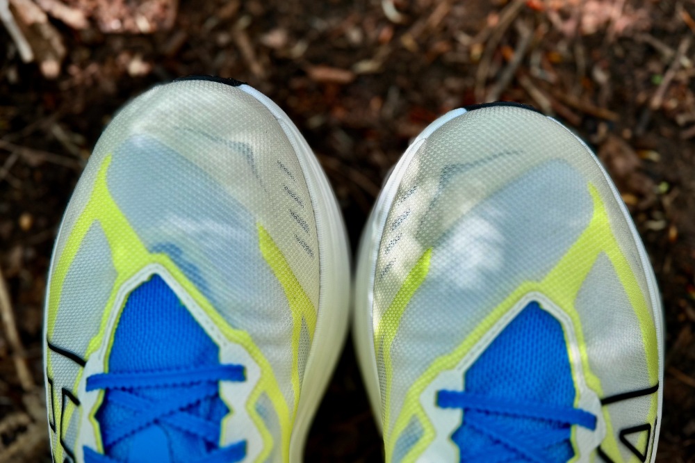 hoka rocket x trail - toe box
