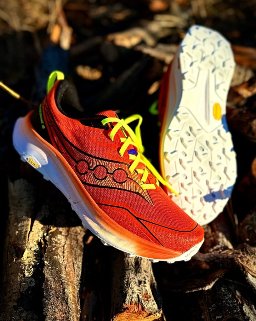 saucony peregrine 16 - laces and outsole